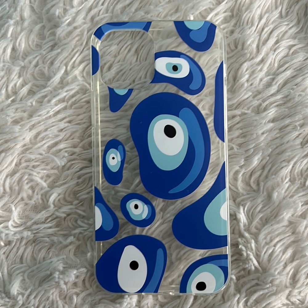 Clear evil eye iPhone 12 Phone case